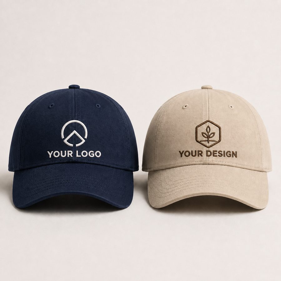 Custom hats and caps with logo embroidery