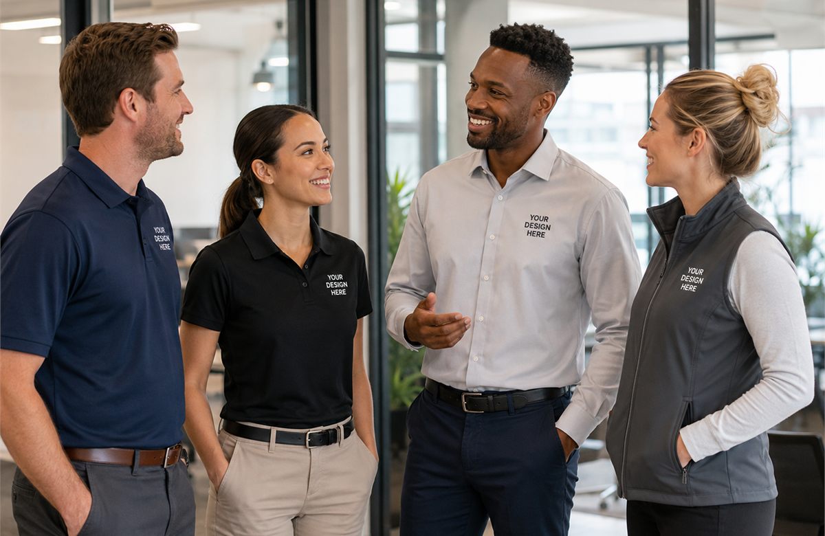 Corporate apparel and branded uniforms for business teams
